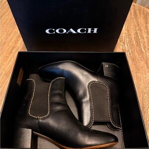 Coach Black Heeled Booties